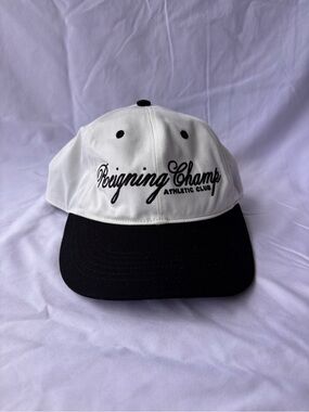 Reigning Champ Two-Tone Baseball Cap - White & Black
